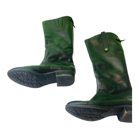 Sam Edelman Womens Penny Classic Equestrian Boot Zip Up Black Leather 6M - Picture 3 of 12